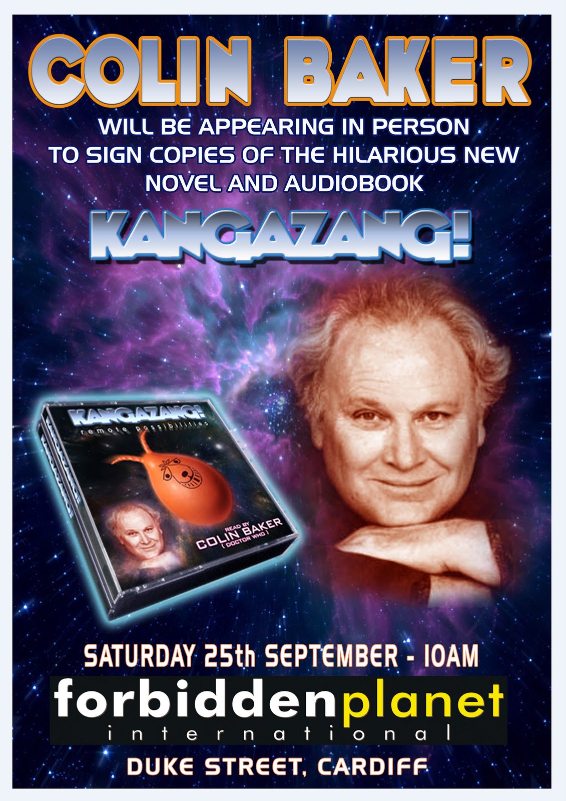 COLIN BAKER KANGAZANG SIGNING IN CARDIFF